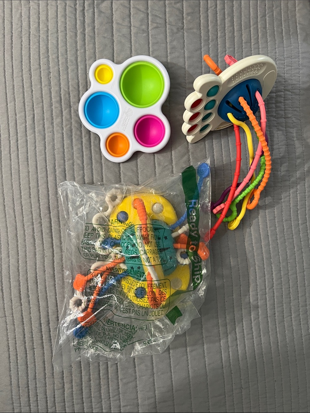 Colorful Multi-Texture Baby Teething Toy - Multicolor